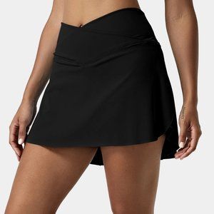 Halara Everyday Cloudful Air Crossover 2-in-1 Tennis Skirt in Black Size M